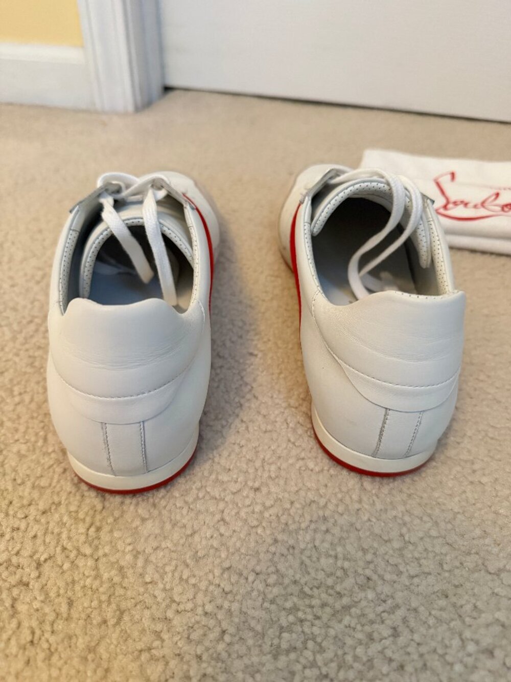 Christian Louboutin My K Low Sneakers - EU46/US13 - White/Red/Gray - Picture 5 of 9